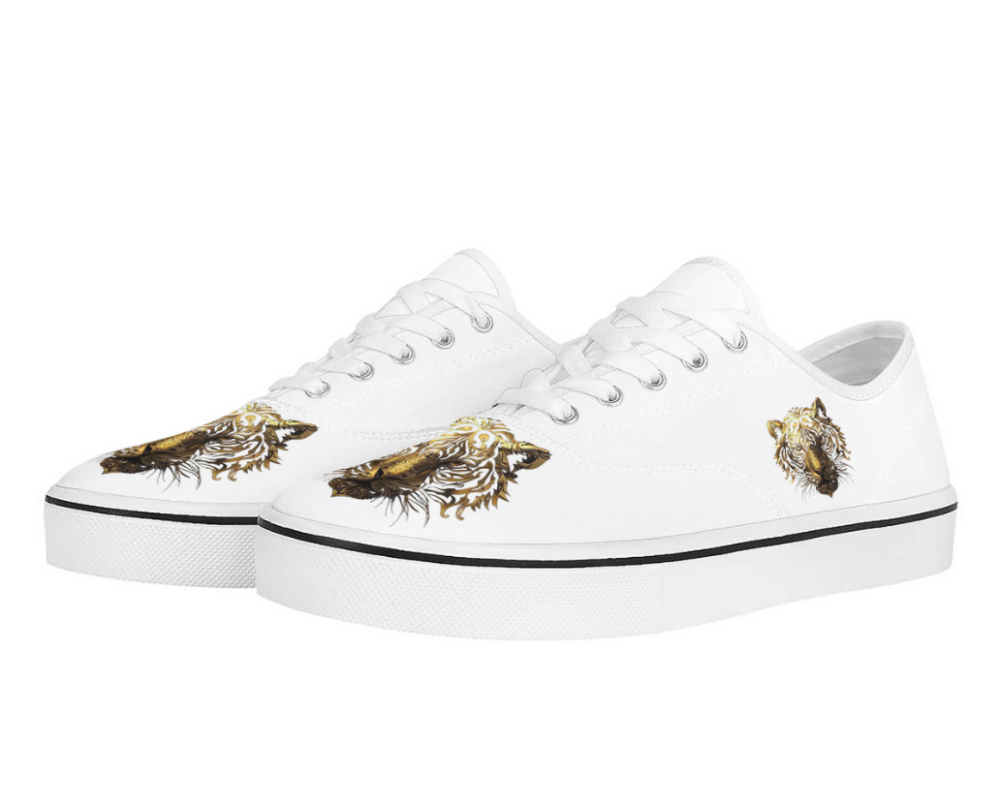 Golden Tiger - Motif Canvas Sneakers