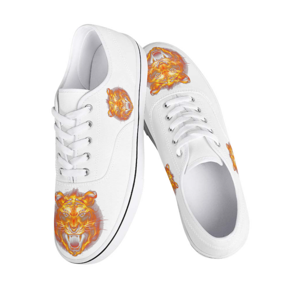 Blazing Tiger - Motif Canvas Sneakers