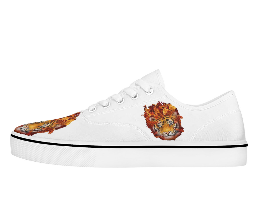 Blazing Tiger - Head Canvas Sneakers