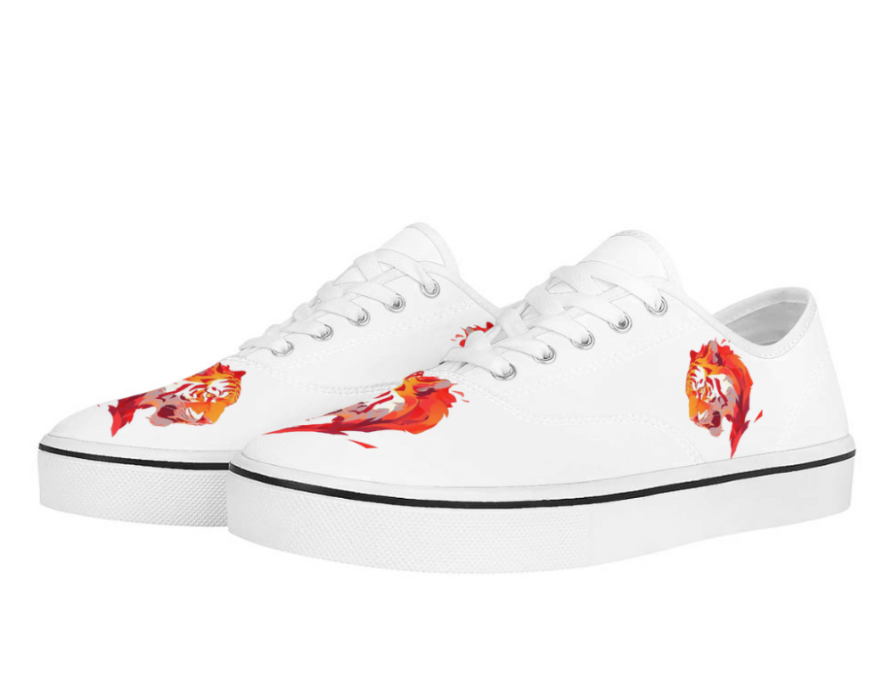 Fiery Tiger - Art Canvas Sneakers